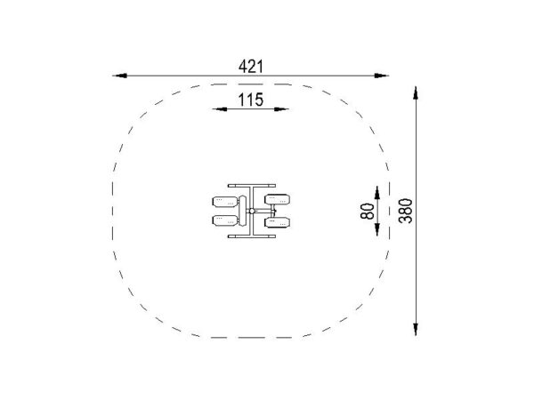 Размери на Кардио уред Абдуктор + Степер STSAF018_019