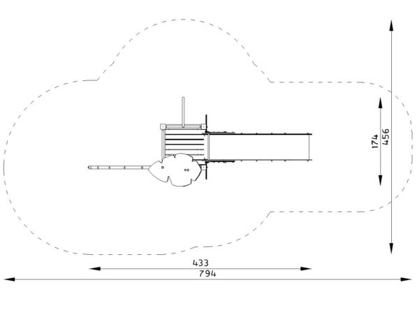 Размери на Пързалка Люк 2 ST10073-2TM
