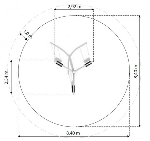 Висяща въртележка SOLANO 3-1 IPGM-RO-152s-размер