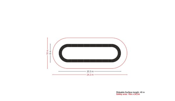 Тренировачно трасе Speedway PTPC2-Размери
