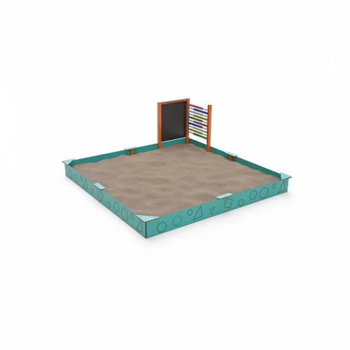 Пясъчник 3 × 3 m с чертожна дъска и плот- VVZ-VZPD004