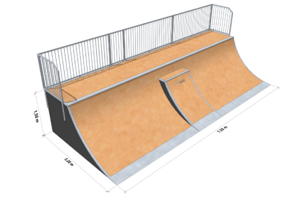 Рампа на Модулен скейтборд парк MSP12