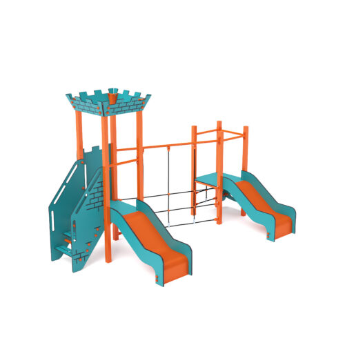 Комбинация на кула с пързалки VVZ-VZM2-004 – 0,6м